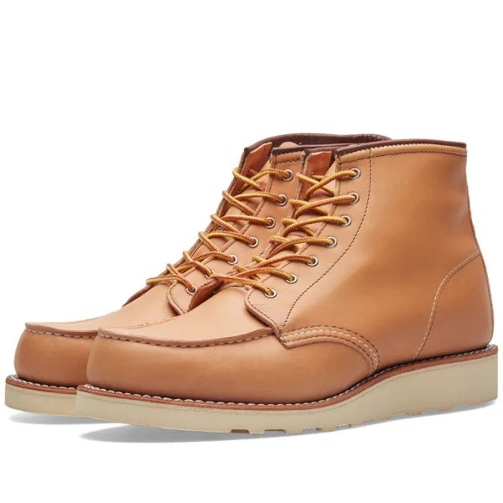 RED WING WOMEN'S 3374 HERITAGE 6" MOC TOE BOOT BEIGE PAMPA LEATHER